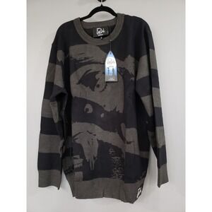 NEW 2XL Killstar Corpse Bride Emily Jumper PULLOVER Striped Knit Sweater gothic